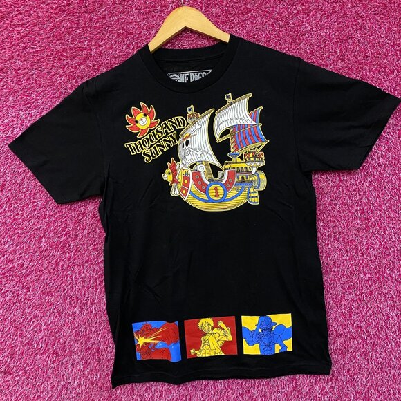 One piece Thousand Sunny Straw Hat Crew Anime T-Shirt M - Picture 3 of 6